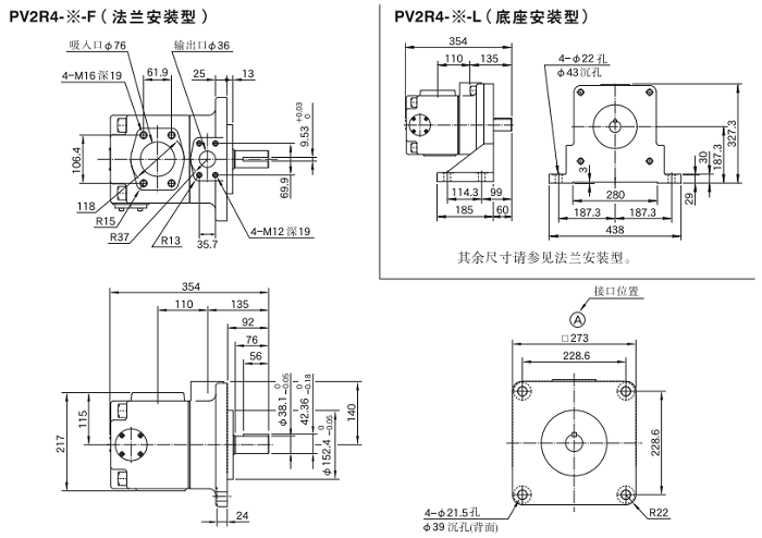 <a  target='_blank'><u>油研葉片泵</u></a>PV2R4-136、153、184、200、237尺寸